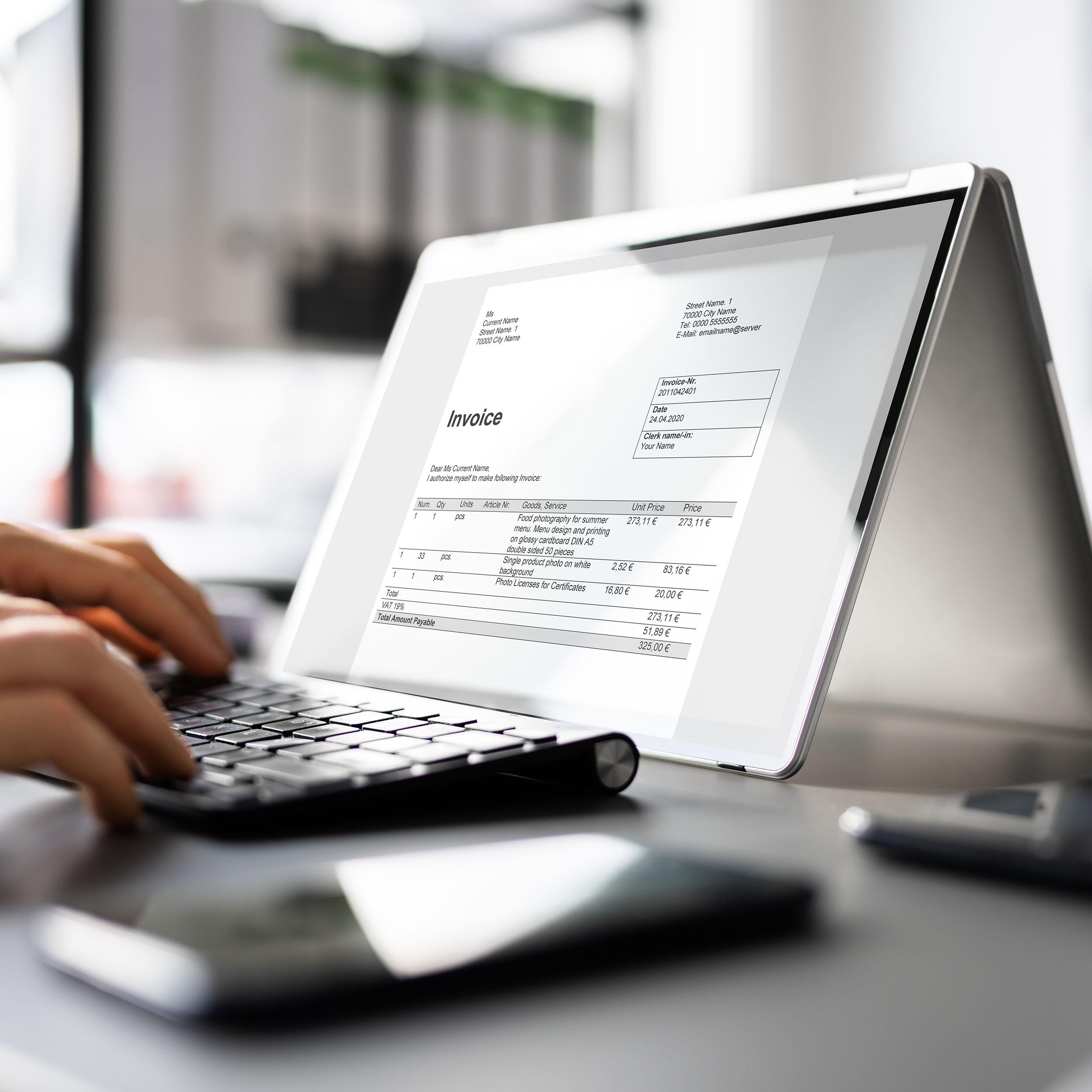 Eingangsrechnungen online berabeiten